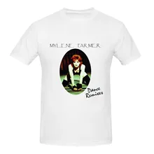 Tops Summer Cool Funny T Shirt Crew Neck Men Short-Sleeve Office Mylene Farmer Dance Remixes Tee милен фармер mylene farmer 5 on tour 2 cd