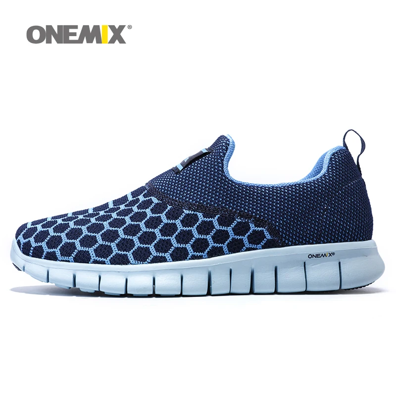  Onemix 2016 mens running shoes breathable outdoor women walking shoes massage male sport sneakers light jogging shoes 