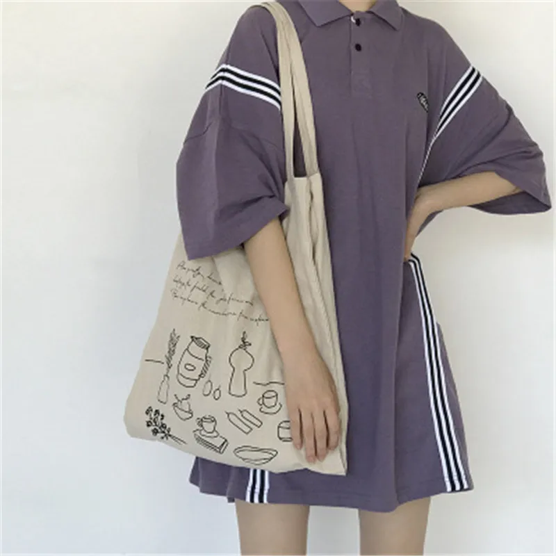 

New Fashion Reusable Shopping Bag Women Handbag Foldable Beach Bag Daily Use Shoulder Bag Casual Tote Satchel