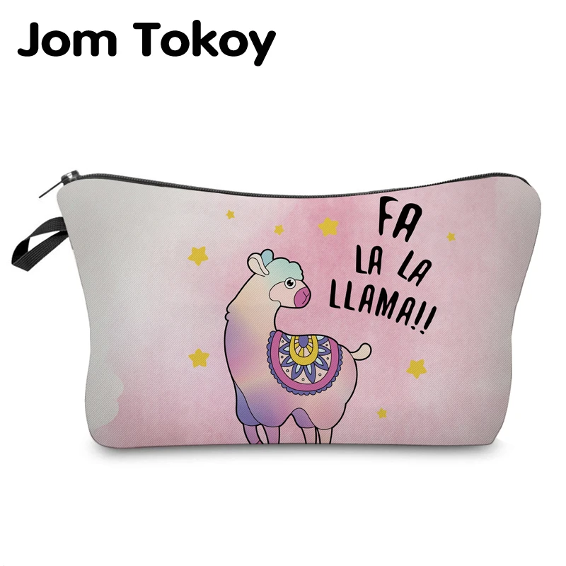 

Jom Tokoy Cosmetic Organizer Bag Make Up Printing Llama Cosmetic Bag Fashion Women Brand Makeup Bag Hzb937