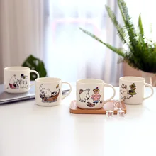 Muumi Muumintroll семейная мультяшная Милая керамическая кофейная чашка для завтрака подарок на день рождения 450 мл