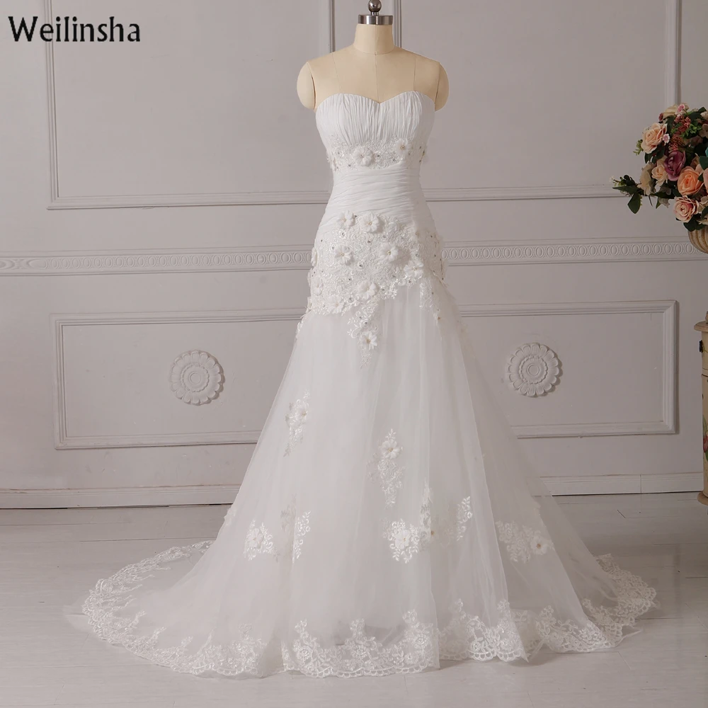Weilinsha 2017 в наличии хорошее дизайнерское свадебное платье Vestido Longo белого/цвета