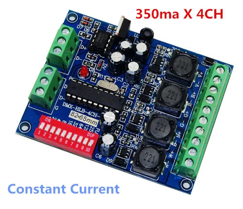 Высокомощный 4CH RGBW dmx контроллер 350ma привод DMX512 декодер для светодиодного