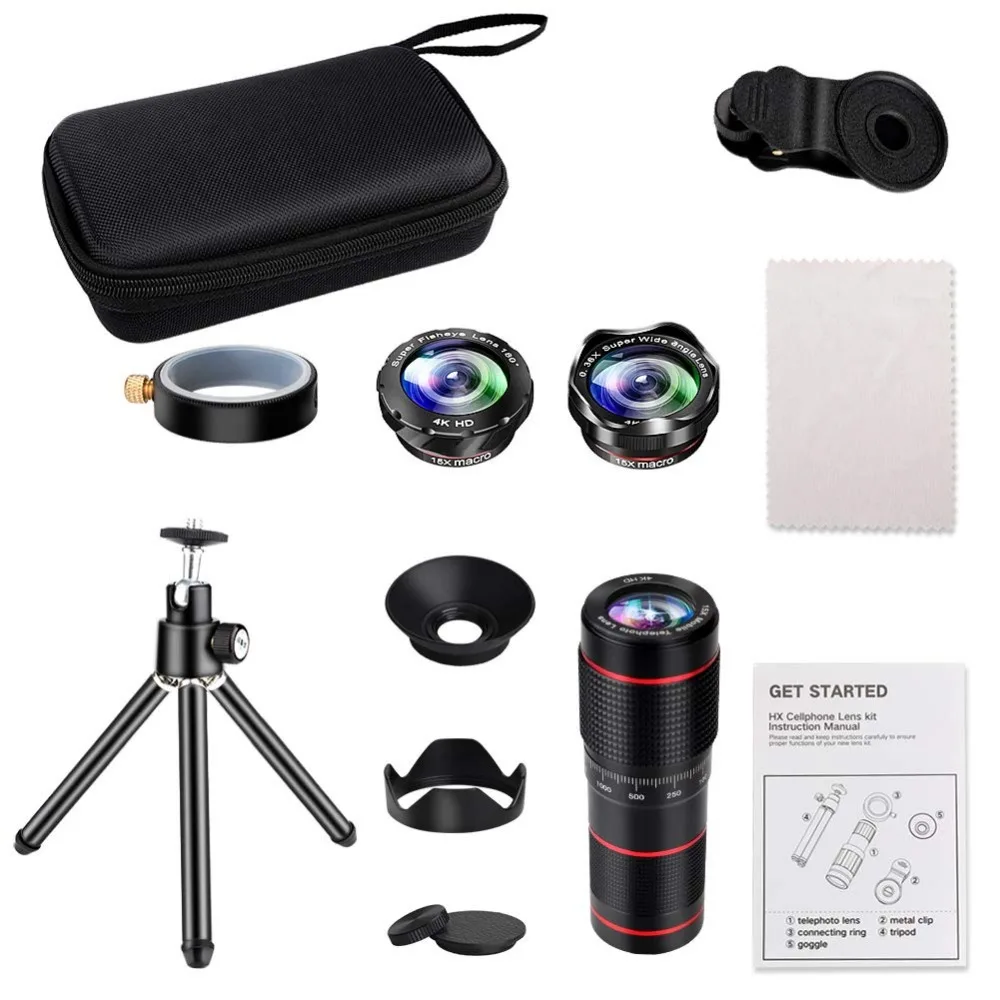 15X iPhone Camera Telephoto Lens kit Double Regulation Lens Attachment with Tripod and Universal Clip Compatible with iPhone samsung 6