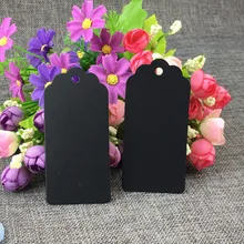 600 шт Свадебные бирки Retangle Scalloped крафт-бумага висячие бирки/подарки ценники поделки 9,5x4,5 см