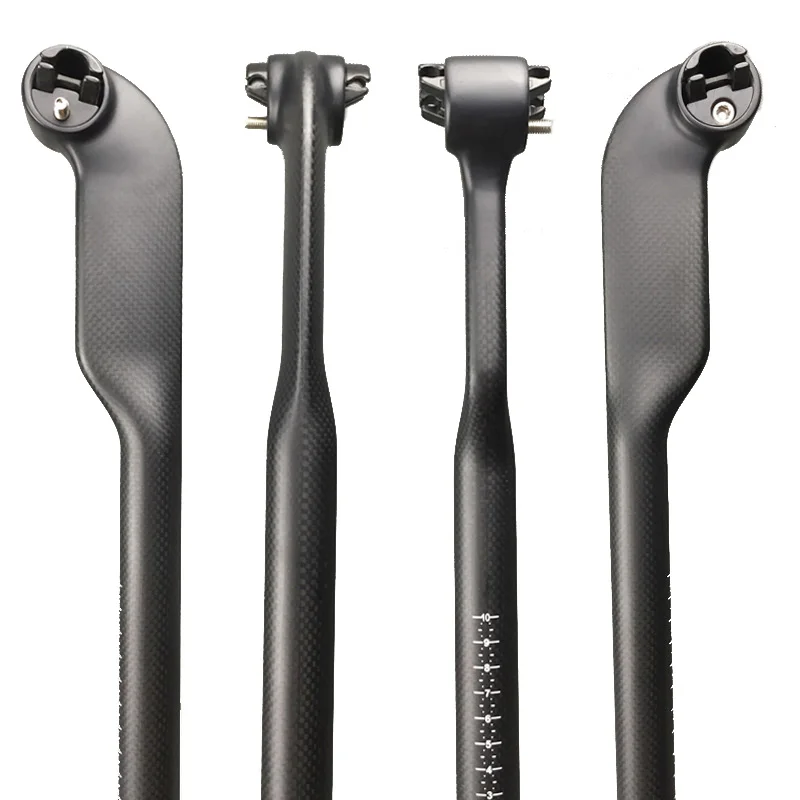 free shipping 3K carbon seat post black seatpost bike full carbon fiber seatpost double nail