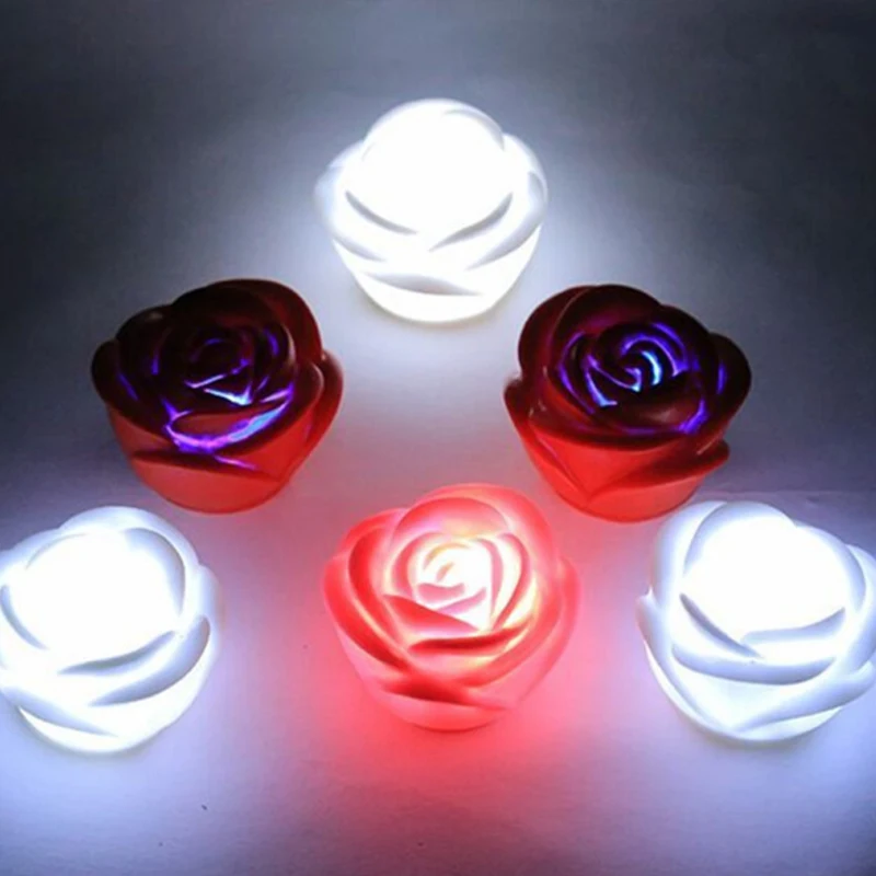 Baby Night Light LED Rose Shape Lamp Light Baby Nursery Flower Lamp Great For Children Gift Bedroom Decor Led Night Lamps (8)
