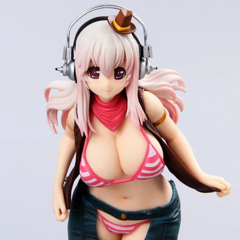 

Anime Super Sonic Action Figure Toys cowboy SoniComi Sexy PVC Figure Brinquedos Model toys Gifts box
