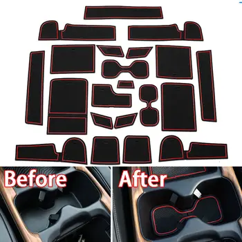 

Fit For Honda CRV CR-V 2017 21pcs Interior Non-slip Door Slot Rubber Cup Holder Mat Pads 3 Color Car Styling Accessories