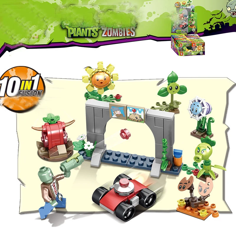Plants Vs Zombies Struck Game Building Blocks Set Toys Compatible Legoings Gift For Children Action BKX89