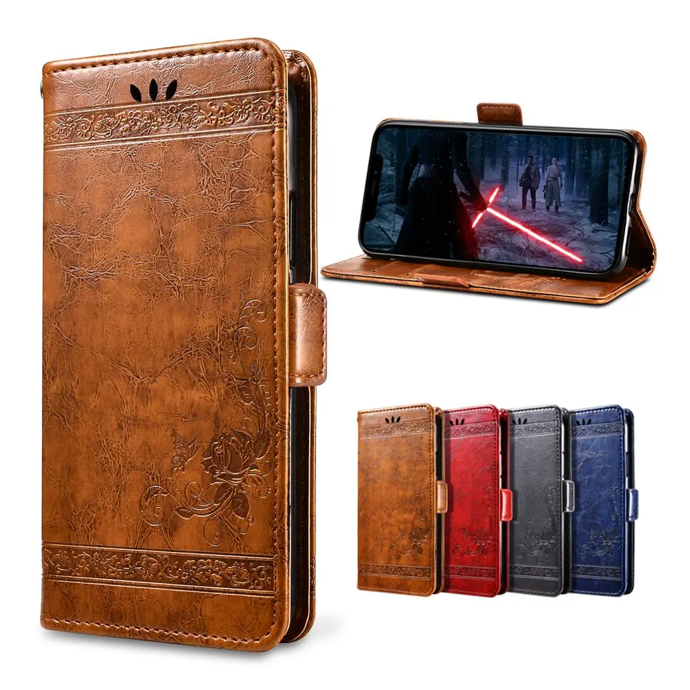 

For ASUS Zenfone Max Pro M1 ZB601KL Case Vintage Holder Wallet Leather Cover for Zenfone 5 Lite ZC600KL ZE620KL Plus M1 ZB570TL