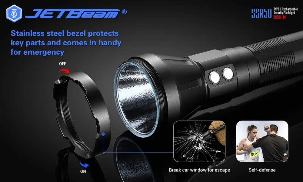 2018 Jetbeam SSR50 CREE XHP70.2 P2 1C 3650 люмен светодио дный фонарик Перезаряжаемые Открытый фонарик с USB зарядка для Campping