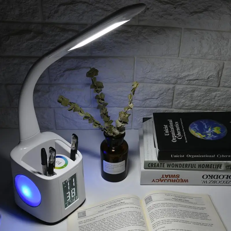 

7 in 1 LED Desk Nail Tattoo Lamp Multifunctional Dimmable Pen Holder LED Lamp Eye Care Light USB Charging Nail Art Lamp