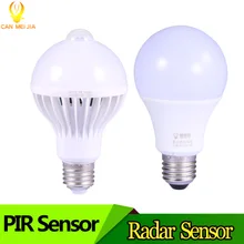 E27 LED PIR Infrared Motion Sensor Light Bulb Led E27 Radar Bombillas Motion Sensor 5W 7W 9W Auto Switch Stairs Night Light 220V