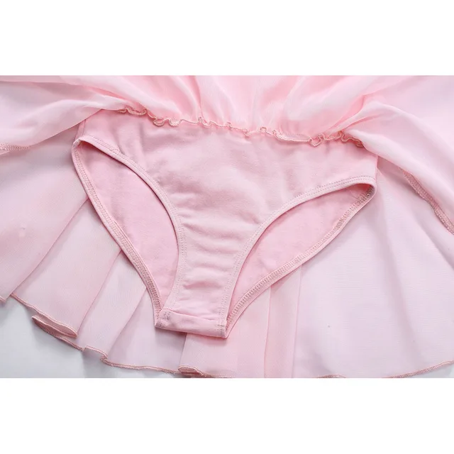 Bello Vestido de Ballet Rosa niños leotardo y tutú - Imagen 6