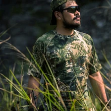 Охота на Камо одежда Спорт на открытом воздухе короткий рукав Футболка Тактический Снайперский прицел костюм страйкбол Рогатка рубашка для военных игр