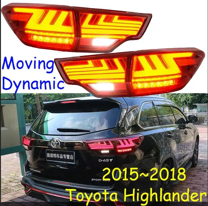 Автомобильный Стайлинг для фары Toyota Highlander Kluger DRL Дальний свет ближнего света динамическая Поворотная сигнальная задняя подсветка - Цвет: LED Taillight