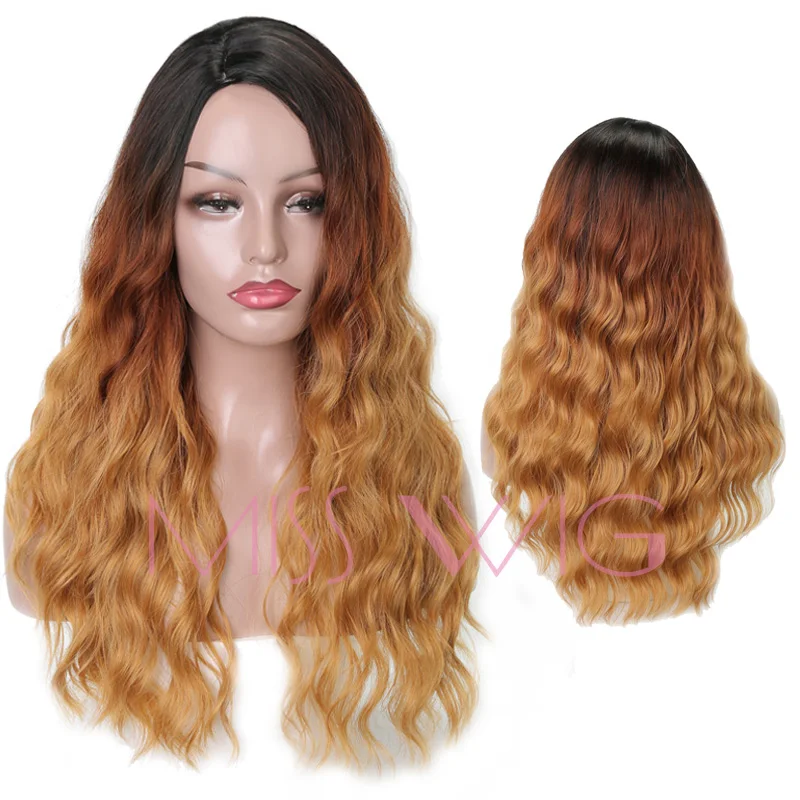 Женские Длинные Синтетические волосы MISS WIG черные коричневые блонд естественные