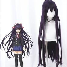 Парик для косплея Yatogami tohka, парик для косплея Yatogami tohka, длинный черный парик для Хэллоуина, карнавальный парик