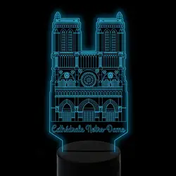 3D Декор Ночная 7 цветов Изменение видения здание светодиодный сна Usb Cattedrale моделирование Нотр-Дам де Пари настольная лампа Home Decor