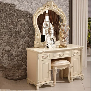 

French style Wooden Dresser/Dressing Table with Mirror /Makeup Table