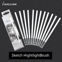 12 шт./компл. Marco сместить Порошок ручка угольный карандаш hightlightbrush белый и коричневый