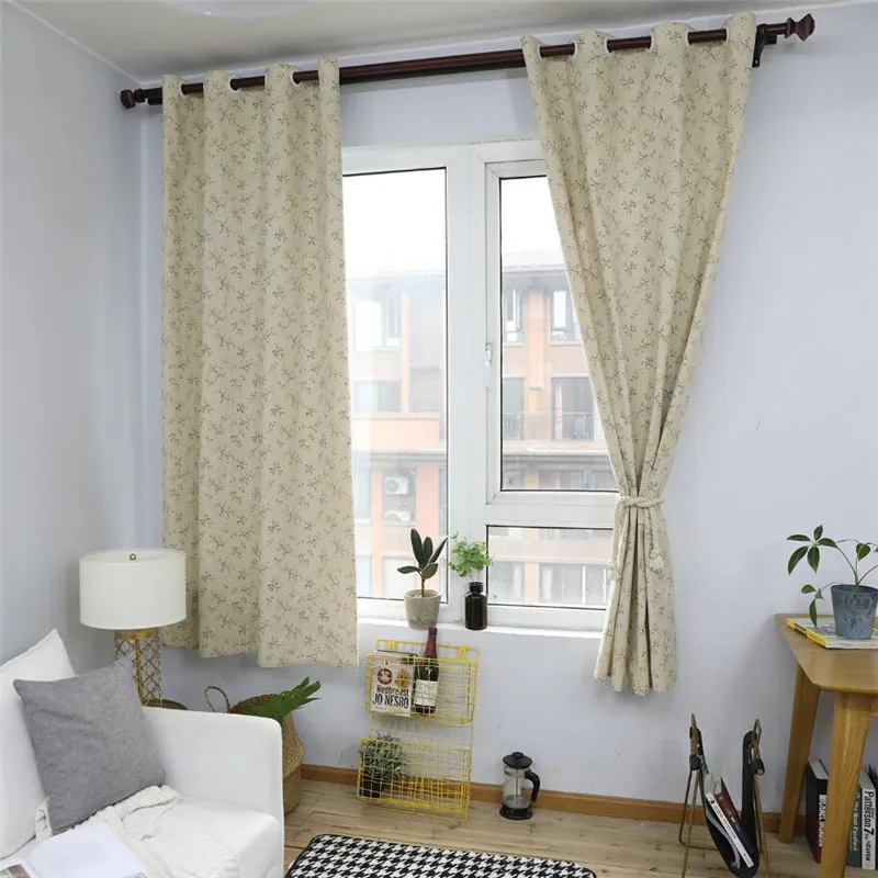 Flower Nordic Style Linen Cotton Blackout Curtains For Living Room Flower Nordic Style Linen Cotton Blackout Curtains For Living Room