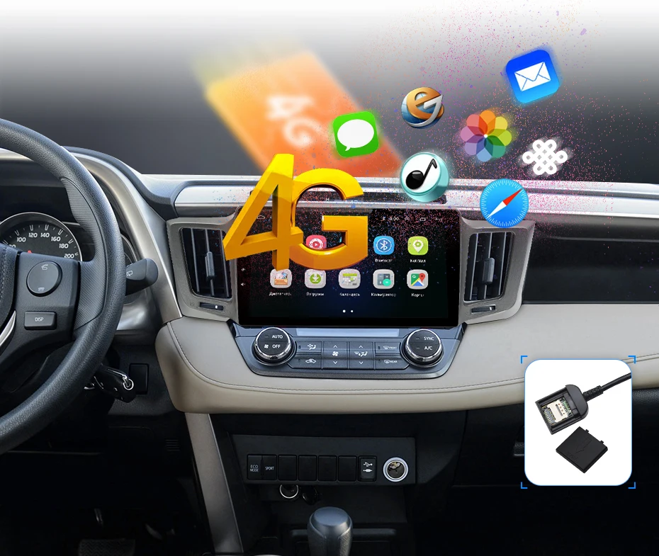 Excellent Junsun V1 2G+32G Android 8.1 4G Car Radio Multimedia Video Audio Player WiFi Navigation GPS For Toyota RAV4 4 2013-2018 2 Din 13