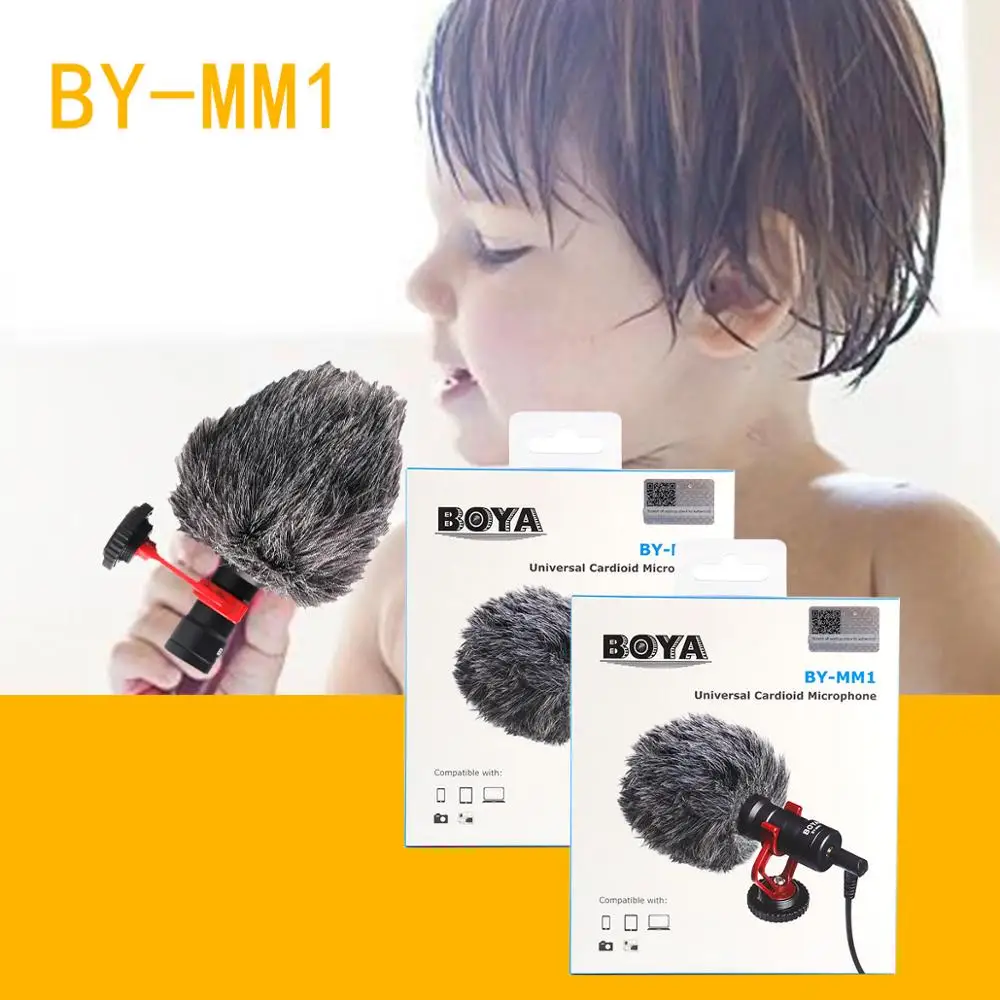 

BOYA BY-MM1 Portable Cardioid Microphone Speaker for Video Record Smartphone Osmo Pocket Youtube Mic for DSLR Camera Gimbal