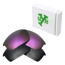 2 пары Mryok поляризованные Сменные линзы для Окли колпак солнцезащитные очки маскирующий черный и плазменный фиолетовый