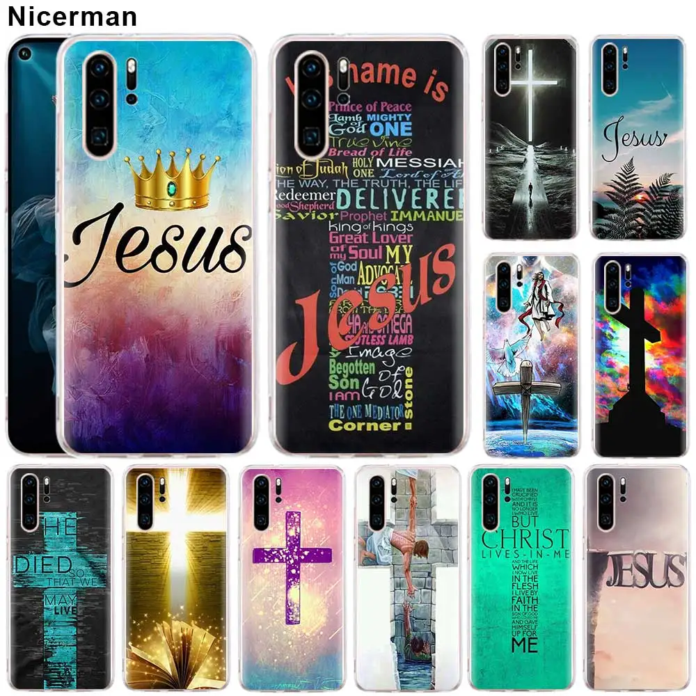 

Bible Jesus Christ Christian TPU Soft case for Huawei P30 P20 Pro P30 P20 Lite P10 P9 Lite P Smart Plus Clear silicone cover