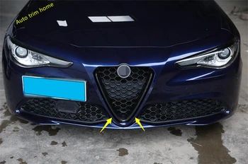 

Lapetus Front Grille Grill LOGO Frame Cover Trim Exterior Refit Kit Fit For Alfa Romeo Giulia 2016 - 2020 ABS Carbon Fiber Look