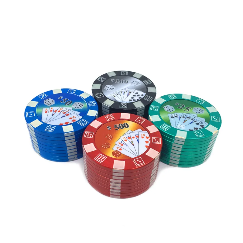 

A hot poker chips Smoking tobacco grinder grinding style cigarette lighter weed free shipping
