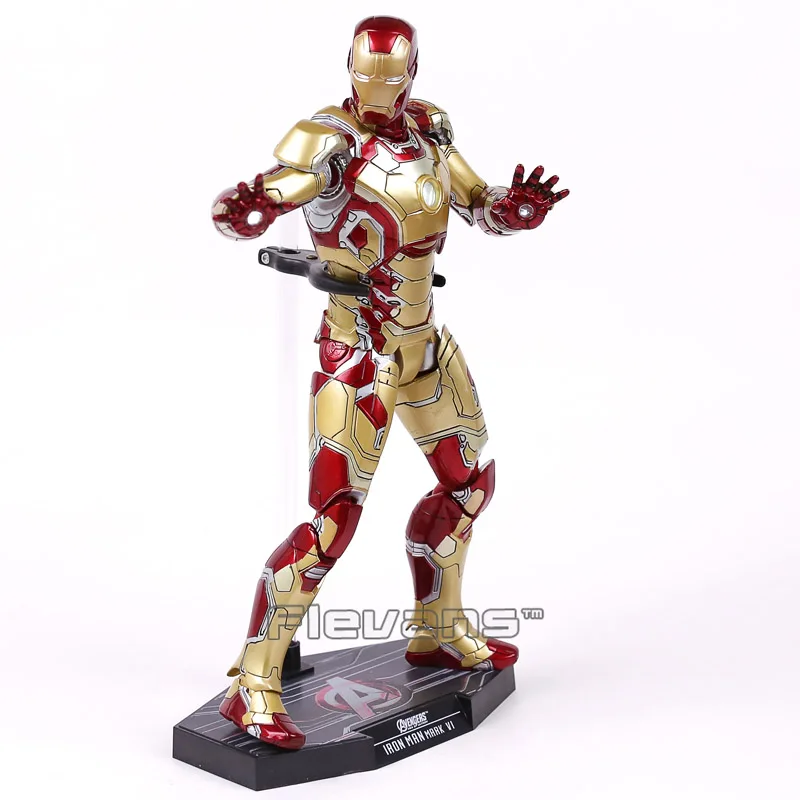 Горячие игрушки Marvel Железный человек Mark XLII MK 42 со светодиодный светильник 1/6 Масштаб ПВХ фигурка Коллекционная модель игрушки