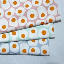Чистый хлопок детская одежда с мультяшными узорами Ткань DIY Ручная работа детская одежда постельные принадлежности стеганая ткань жареное яйцо