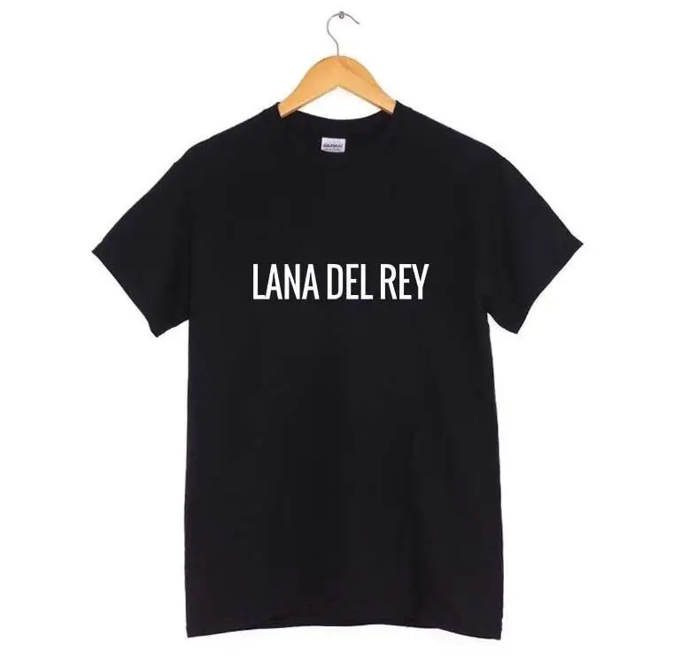 Женская хлопковая Футболка с буквенным принтом Lana Del Rey повседневная черно белая