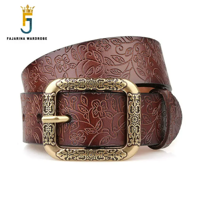 Модные высококачественные женские ремни FAJARINA из 100% натуральной воловьей кожи с