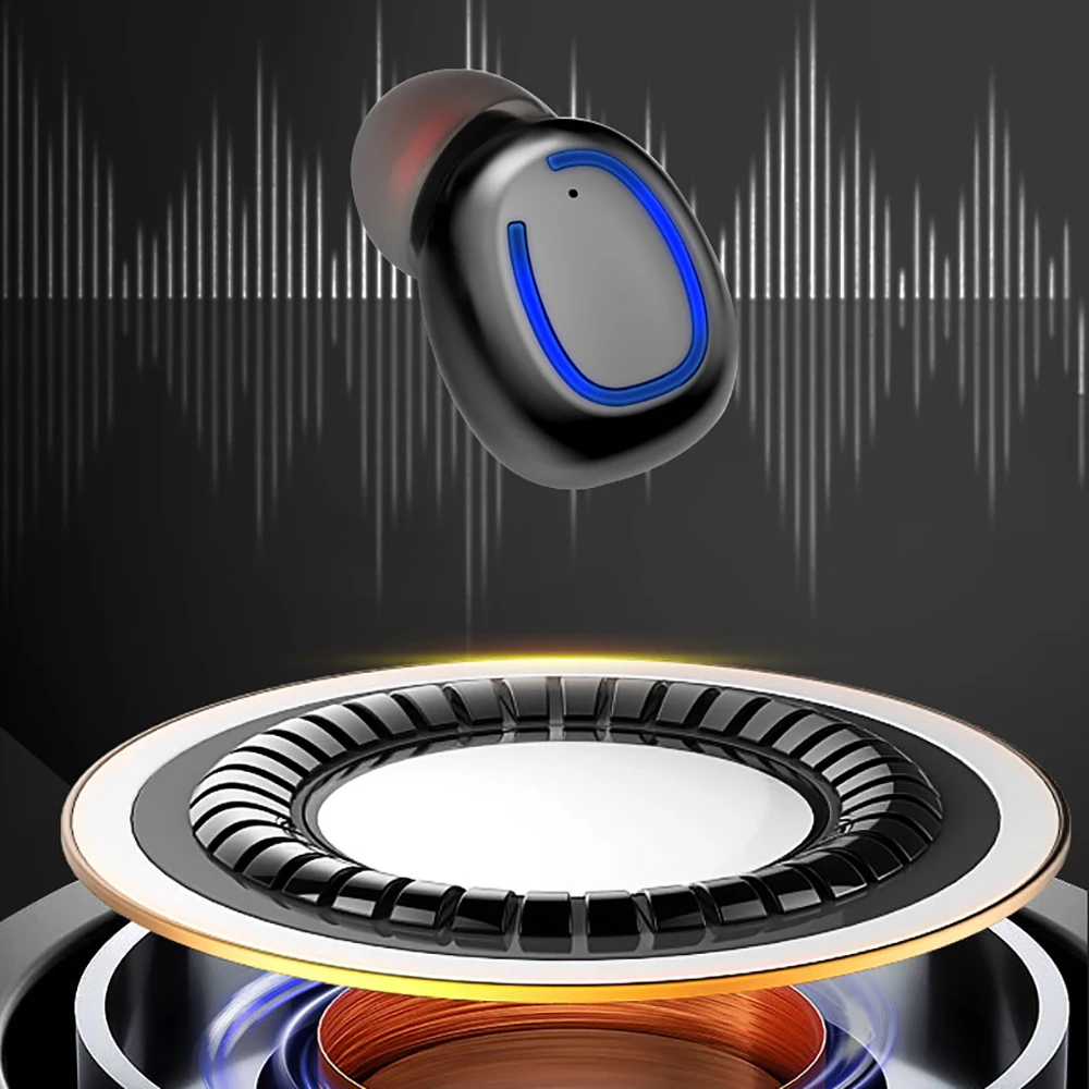 TWS X11 светящиеся Беспроводные наушники с сенсорным управлением, Bluetooth 5,0, водонепроницаемые наушники с шумоподавлением басов, гарнитура 4 h, время прослушивания музыки
