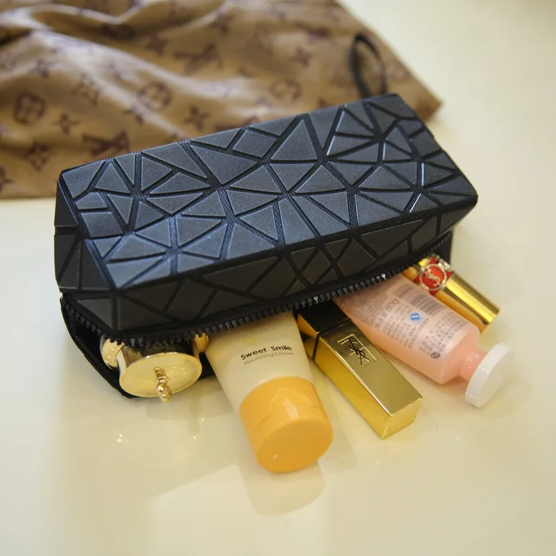 Модная маленькая косметичка для макияжа для женщин, косметичка, сумка для туалетных принадлежностей, клатч, Геометрическая портативная Сумочка, женская сумка