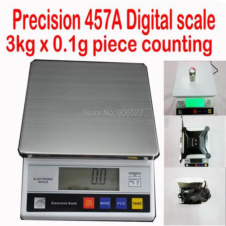 

Precision Digital scale 3kg x 0.1g Electronic Table Top Scale Balance with Counting Function kitchen scale ,Laboratory Scale