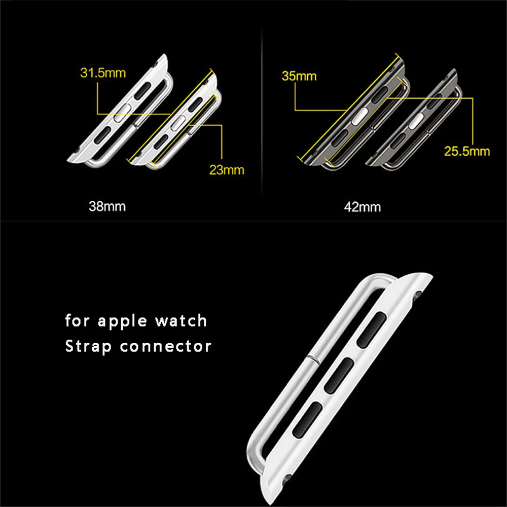 1 пара из нержавеющей стали на ремешке разъем для наручных часов Apple Watch 1/2/3/4 40 мм 44