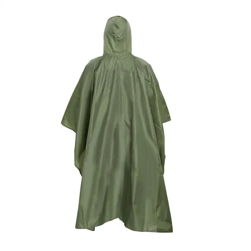 Дождевой многоразовый легкий дождевик с капюшоном водонепроницаемый походный рюкзак Крышка для активного отдыха(армейский зеленый - Цвет: Army Green
