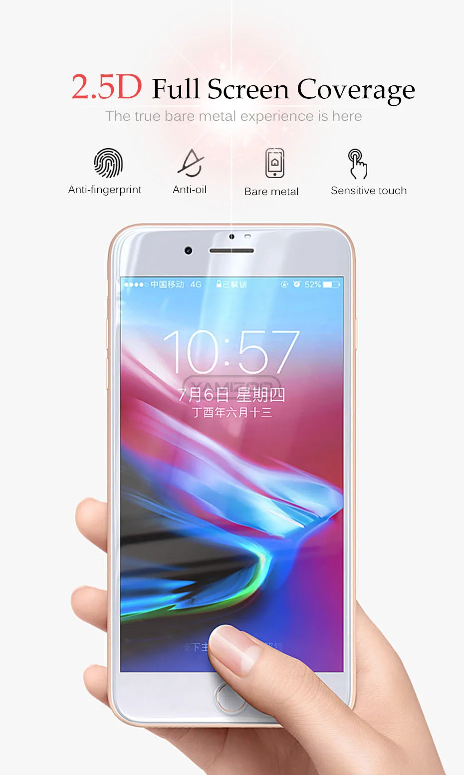 Phone Glass For iPhone 6 6s 7 8 Plus X 9H Screen Protector Film Cover For iPhone 6 6s Plus 7 8 X Protection Tempered Glass Film (2)