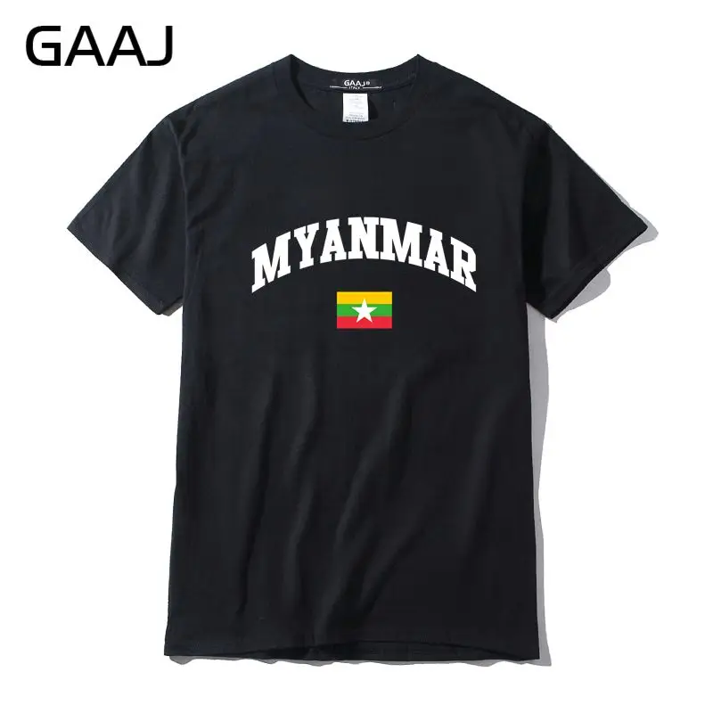 GAAJ флаг Мьянмы Мужская футболка мужской футболки для мужчин мужская одежда с