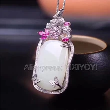 Цепочка с кулоном в виде цветка и птицы из серебра 925
