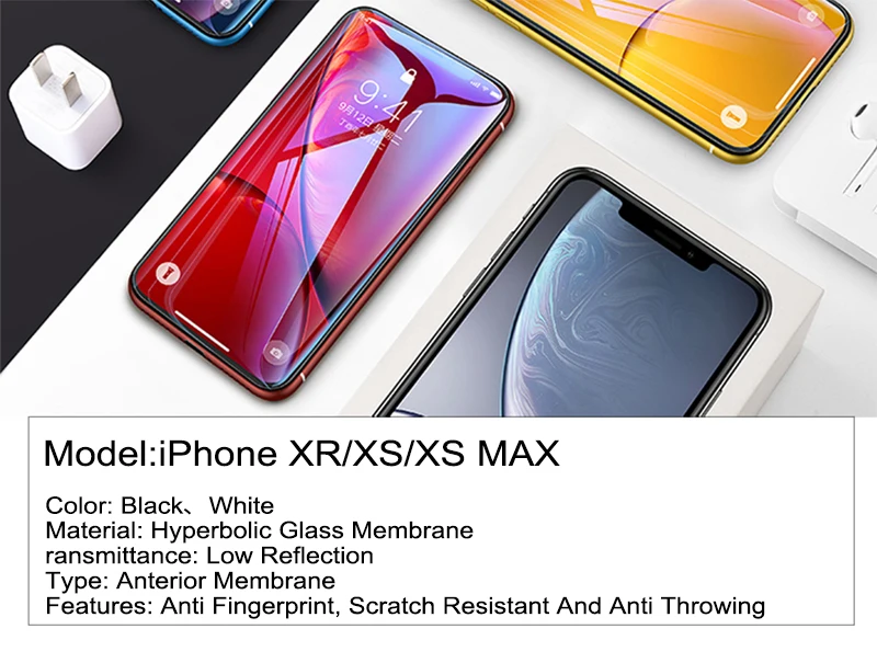 TOMKAS Glass For iPhone XS Glass Case For iPhone X Xs Max XR Screen Protector 6D Protective Glass on the For iPhone 6 S 7 8 Plus