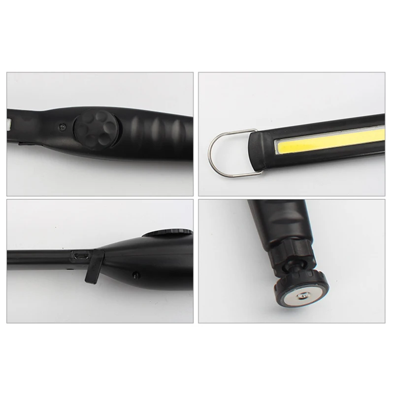 

Portable Flashlight COB LED Working Light USB Rechargeable Torch Magnetic Lantern Outdoor Camping Car Repairing Lamp