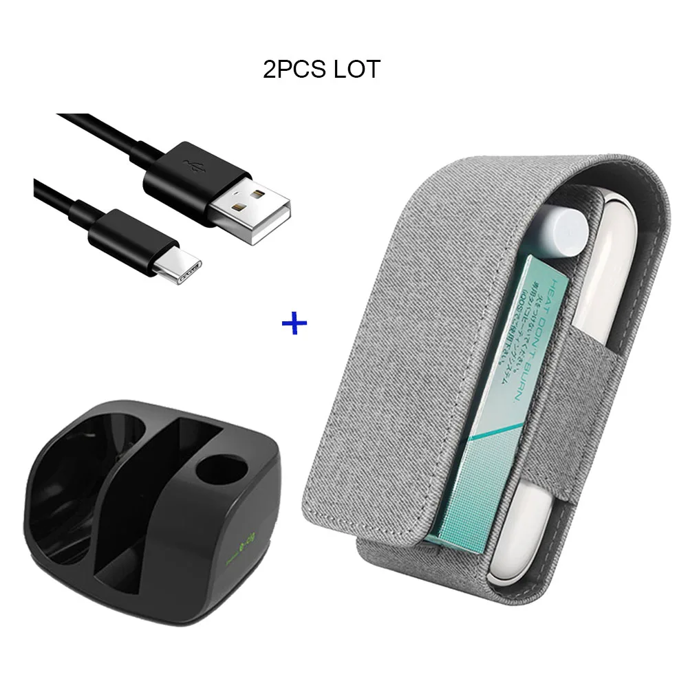 

JINXINGCHENG Charger with Wallet Pouch Bag Case for Iqos 3.0 Protective Holder Cover PU Leather Carrying Case BOX with Charging