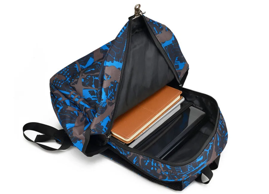 4 в 1 Мужской рюкзак, сумка в комплекте, школьная сумка для мальчиков, на одно плечо, большая Студенческая сумка для книг, мужской школьный рюкзак, женский,, камуфляж