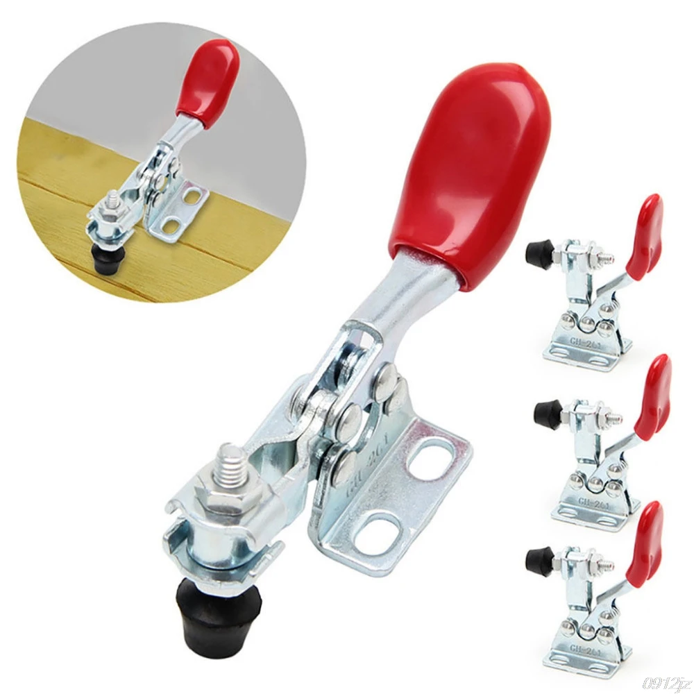 

4Pcs Quick Metal Toggle Clamp Horizontal Release Hand Tool For Fixing Workpiece New Drop ship